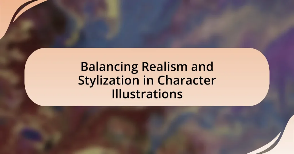 Balancing Realism and Stylization in Character Illustrations