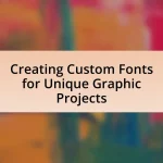 Creating Custom Fonts for Unique Graphic Projects