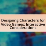 Designing Characters for Video Games: Interactive Considerations