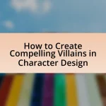 How to Create Compelling Villains in Character Design