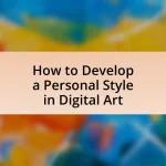 How to Develop a Personal Style in Digital Art