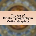 The Art of Kinetic Typography in Motion Graphics