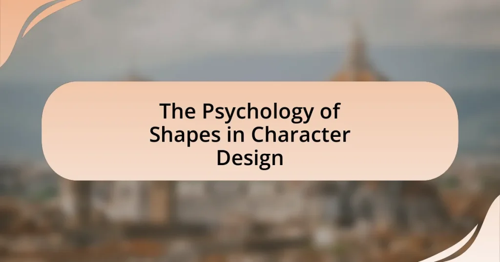 The Psychology of Shapes in Character Design