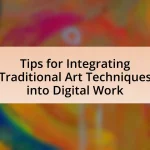Tips for Integrating Traditional Art Techniques into Digital Work