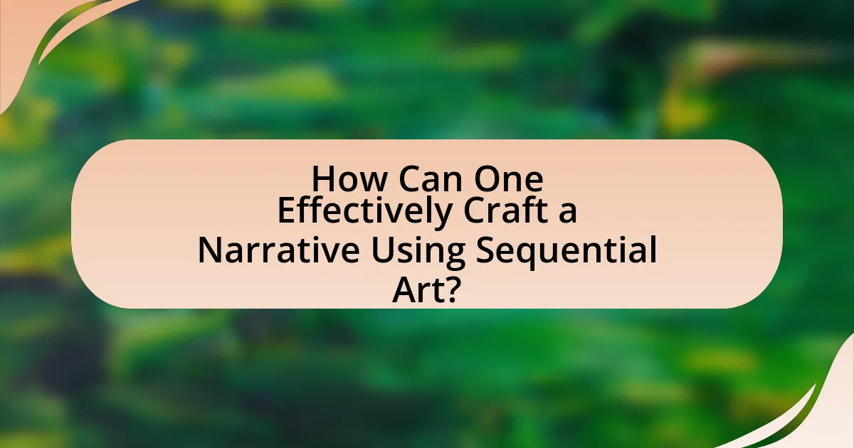 How Can One Effectively Craft a Narrative Using Sequential Art?