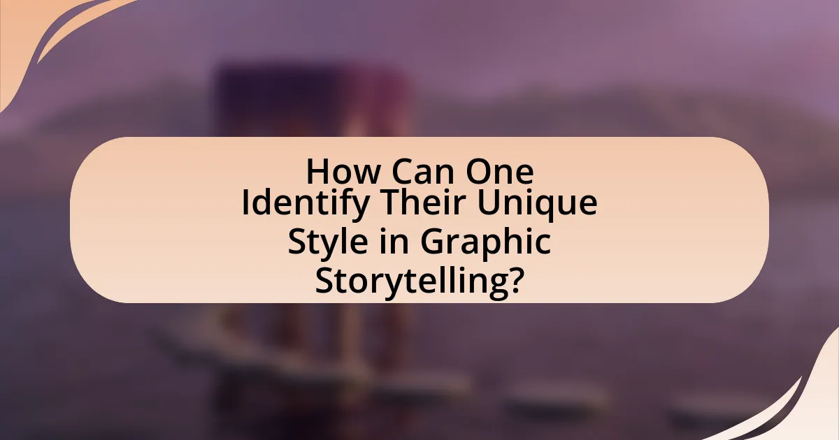 How Can One Identify Their Unique Style in Graphic Storytelling?