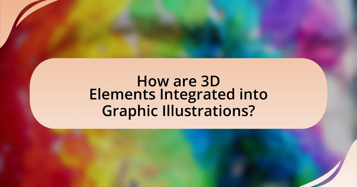 How are 3D Elements Integrated into Graphic Illustrations?