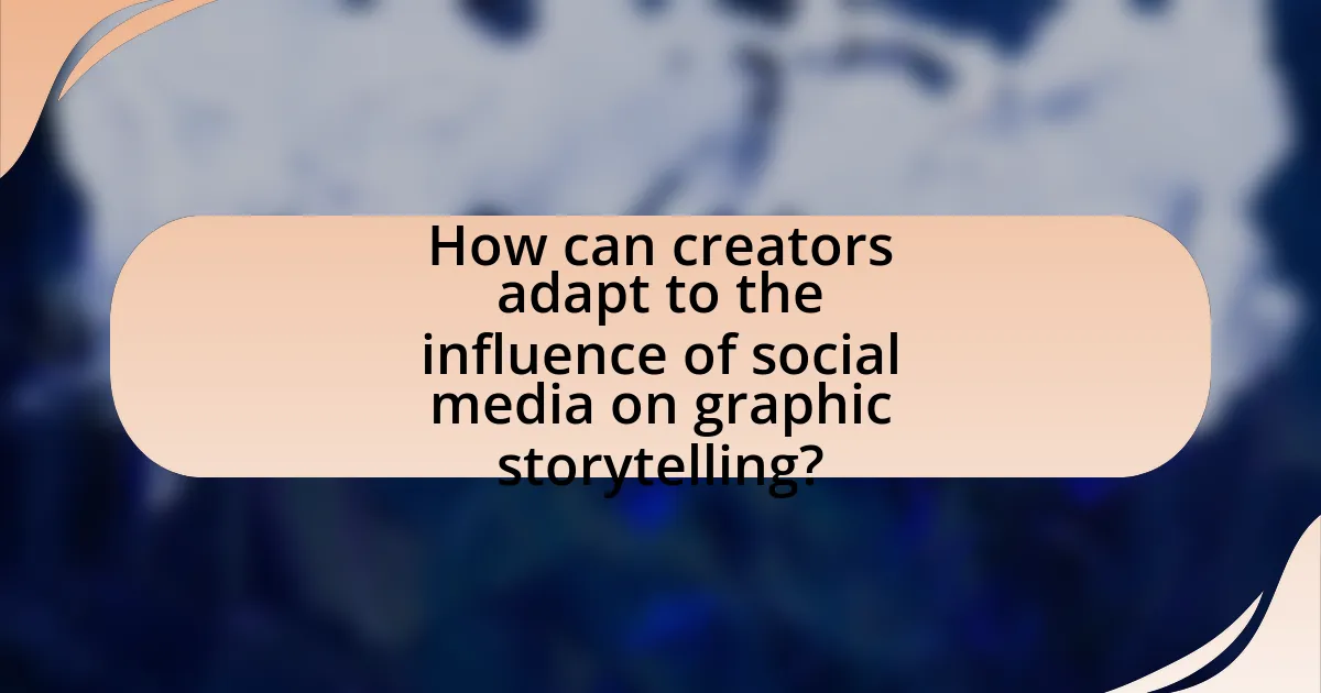 How can creators adapt to the influence of social media on graphic storytelling?