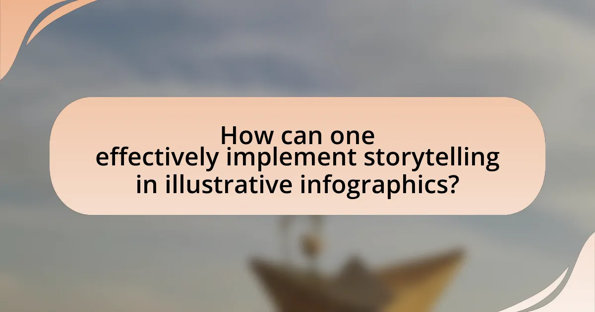 How can one effectively implement storytelling in illustrative infographics?