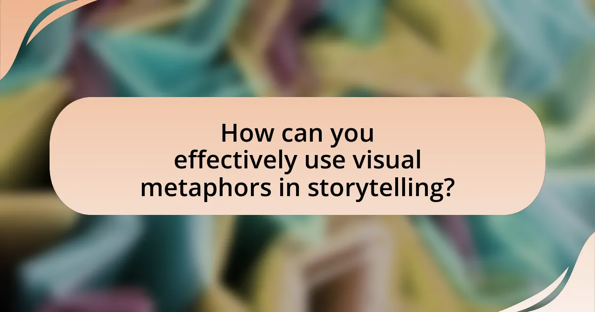 How can you effectively use visual metaphors in storytelling?