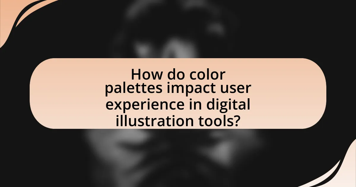 How do color palettes impact user experience in digital illustration tools?