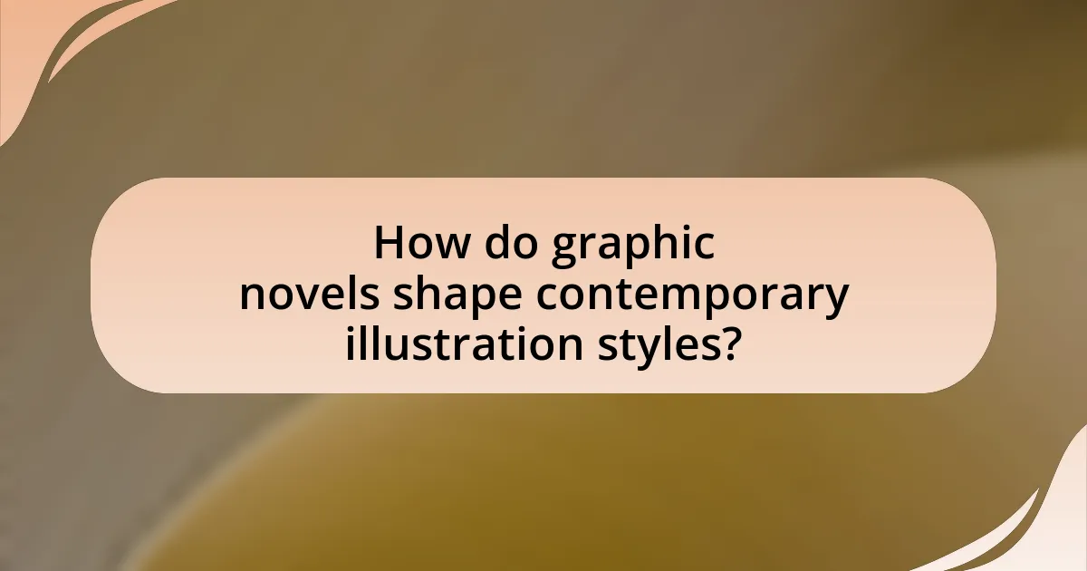 How do graphic novels shape contemporary illustration styles?