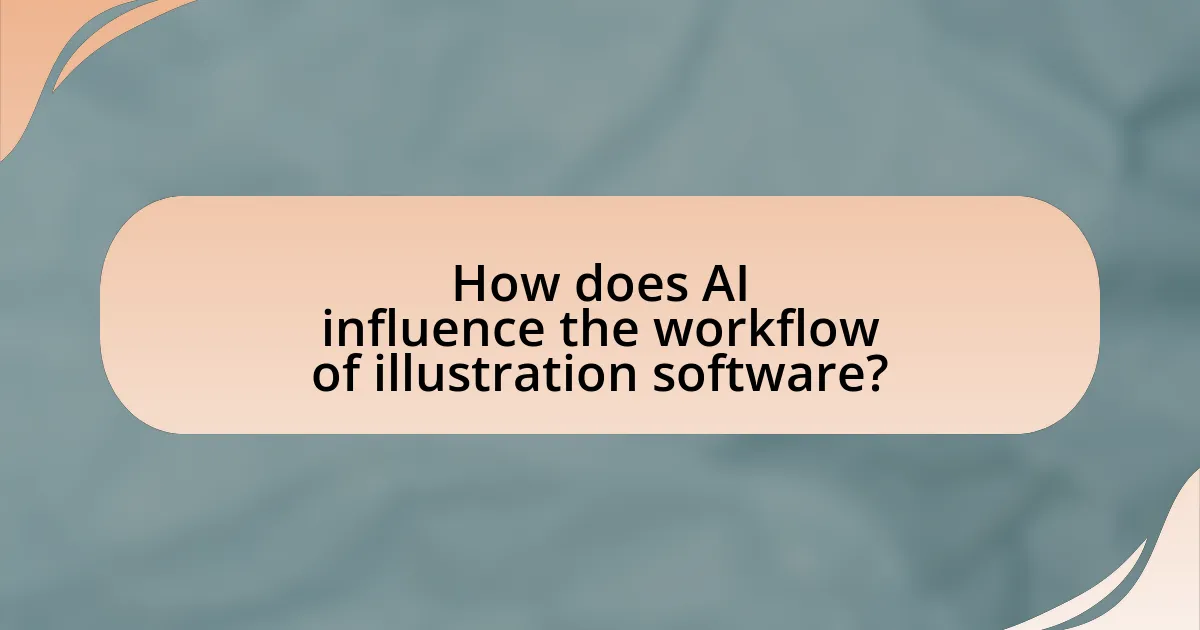 How does AI influence the workflow of illustration software?