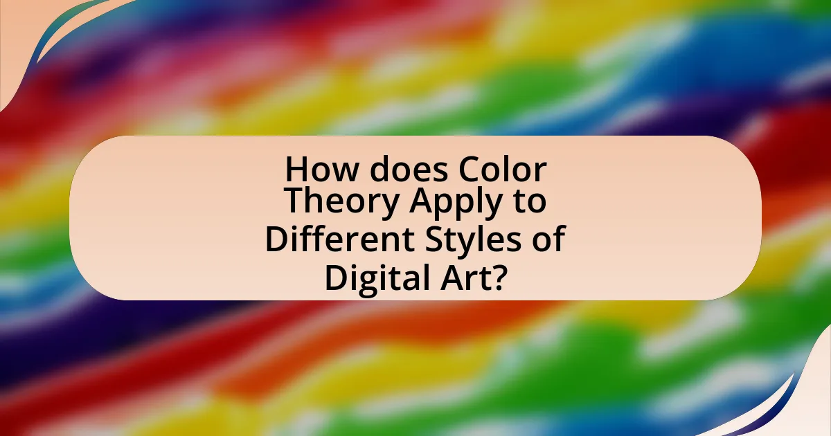 How does Color Theory Apply to Different Styles of Digital Art?