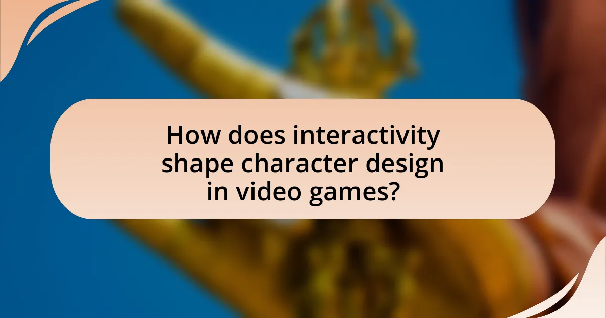 How does interactivity shape character design in video games?