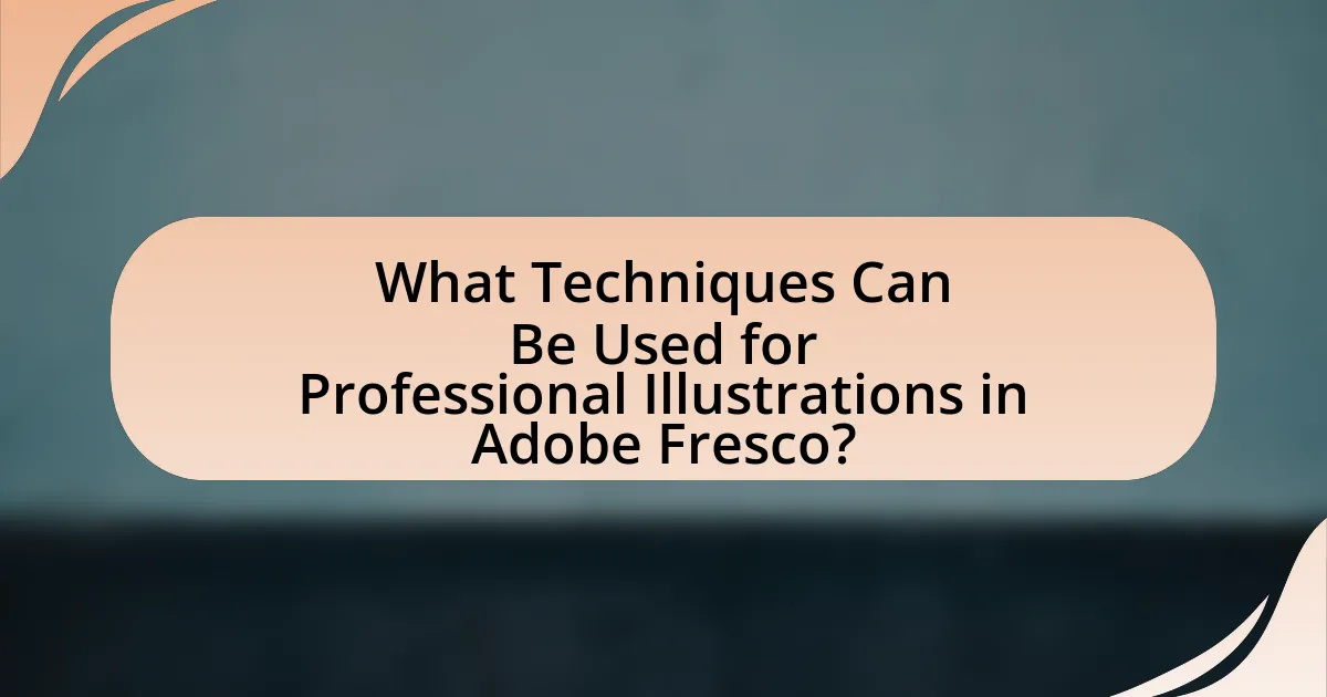 What Techniques Can Be Used for Professional Illustrations in Adobe Fresco?