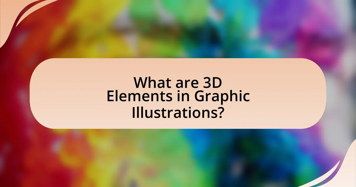 What are 3D Elements in Graphic Illustrations?