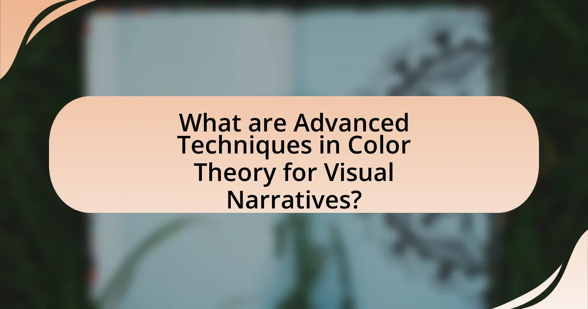 What are Advanced Techniques in Color Theory for Visual Narratives?