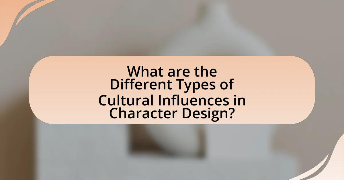 What are the Different Types of Cultural Influences in Character Design?