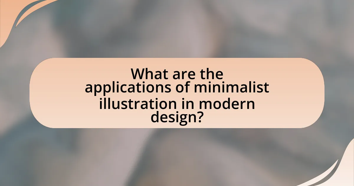 What are the applications of minimalist illustration in modern design?