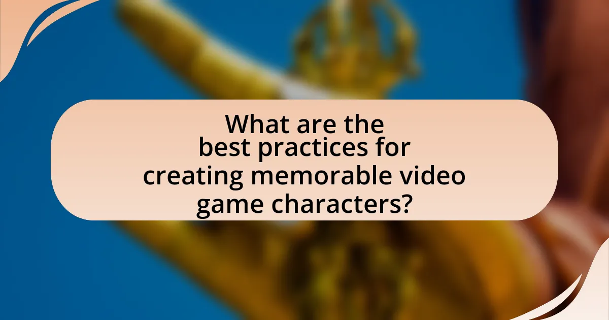 What are the best practices for creating memorable video game characters?