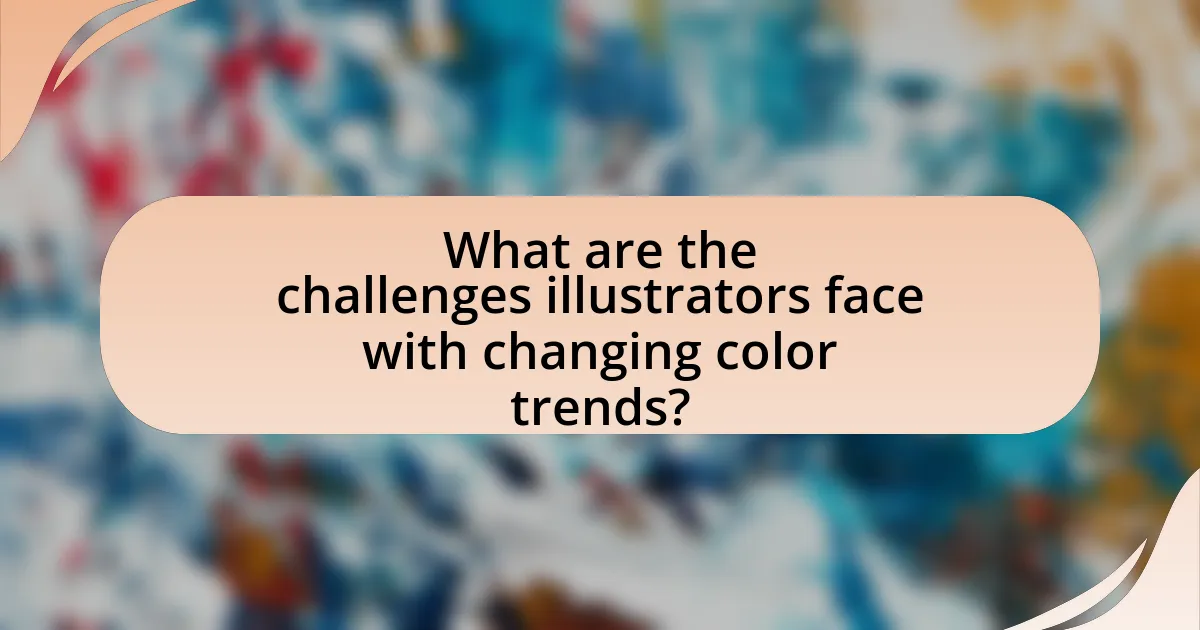 What are the challenges illustrators face with changing color trends?