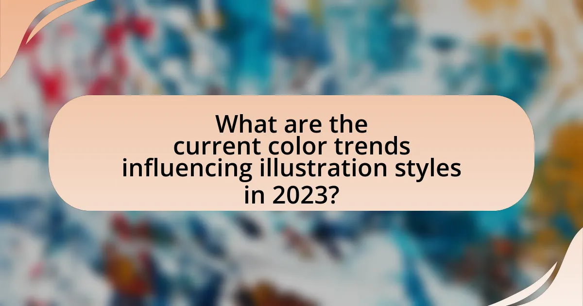 What are the current color trends influencing illustration styles in 2023?