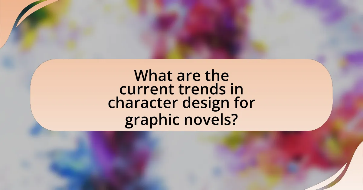 What are the current trends in character design for graphic novels?