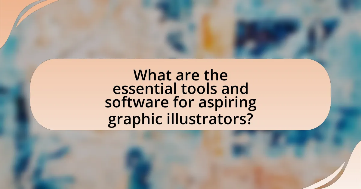 What are the essential tools and software for aspiring graphic illustrators?