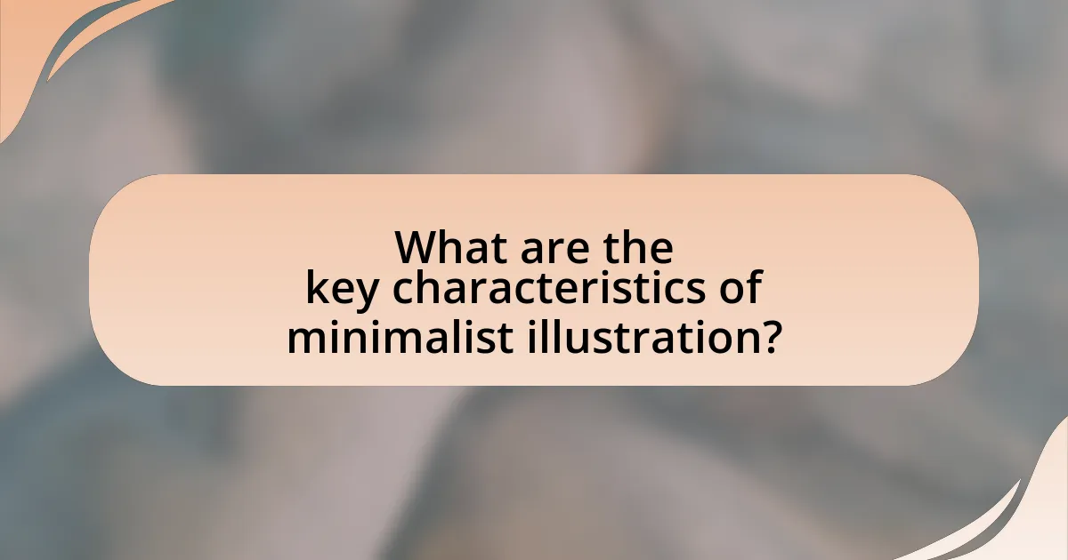 What are the key characteristics of minimalist illustration?