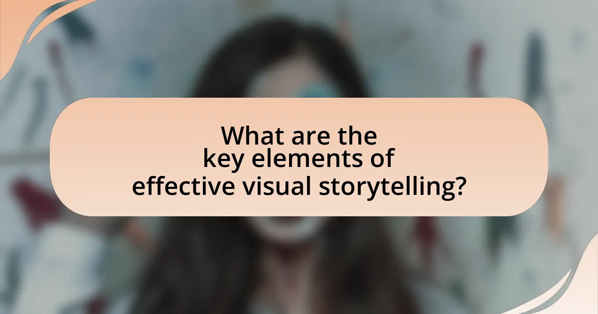 What are the key elements of effective visual storytelling?