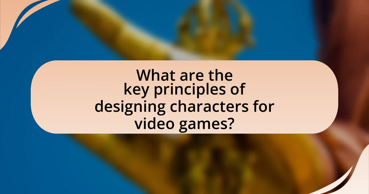 What are the key principles of designing characters for video games?
