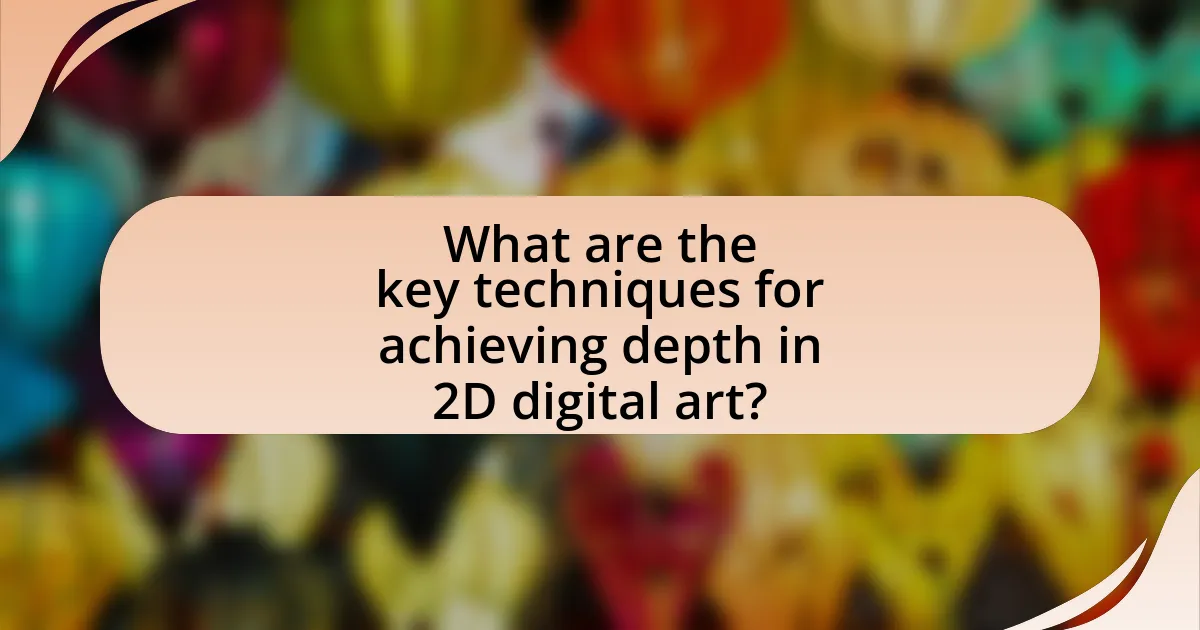 What are the key techniques for achieving depth in 2D digital art?