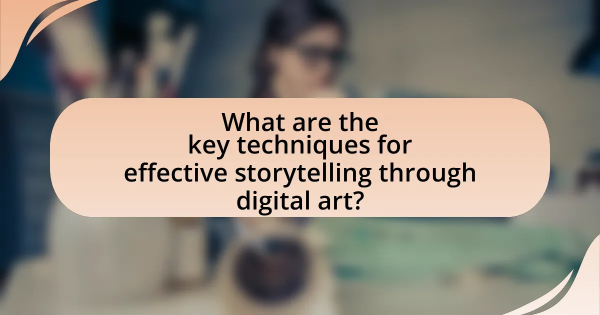 What are the key techniques for effective storytelling through digital art?