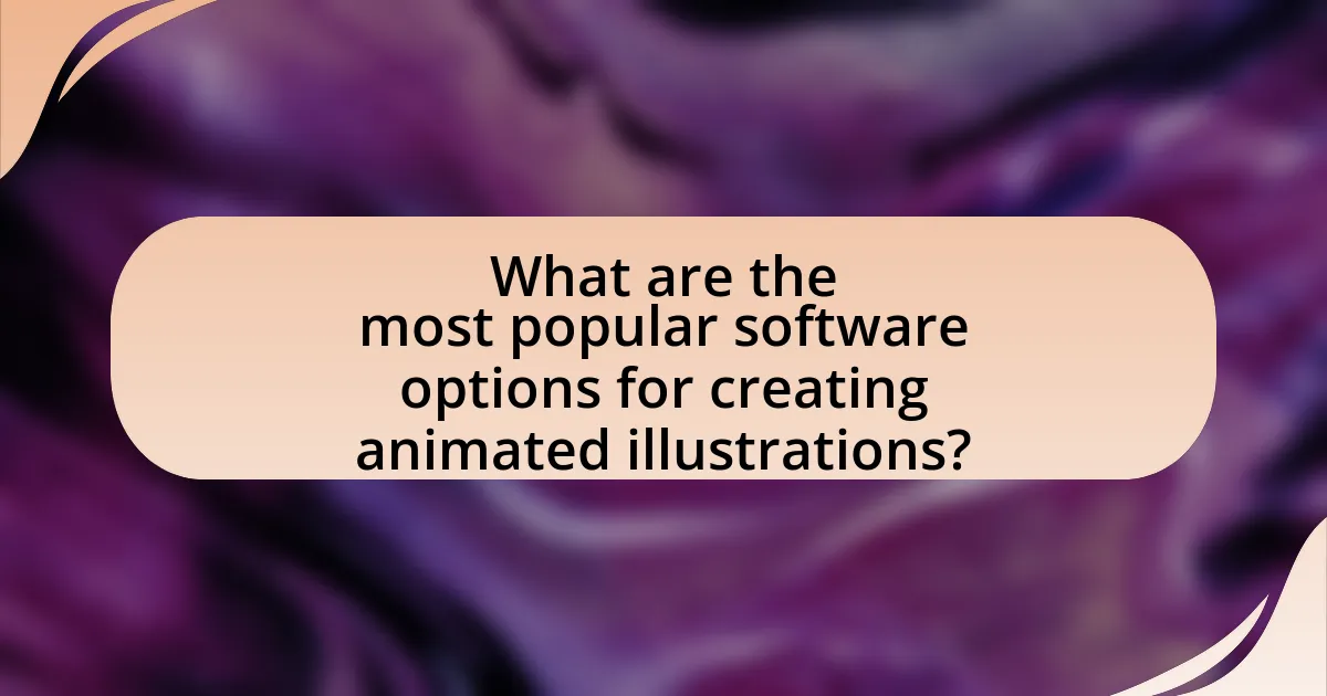 What are the most popular software options for creating animated illustrations?