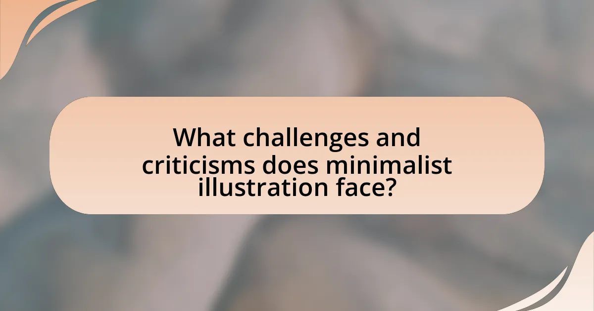 What challenges and criticisms does minimalist illustration face?