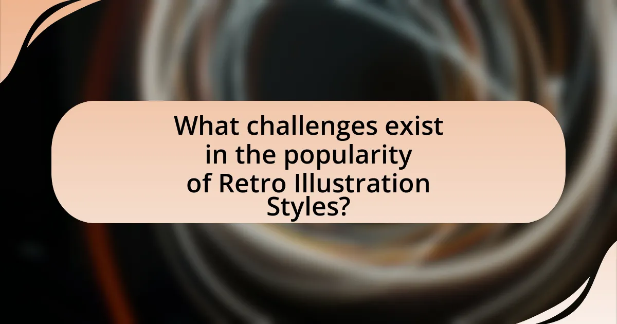 What challenges exist in the popularity of Retro Illustration Styles?