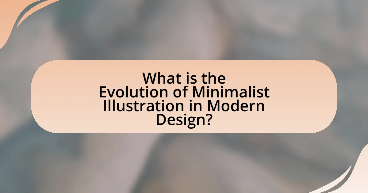 What is the Evolution of Minimalist Illustration in Modern Design?