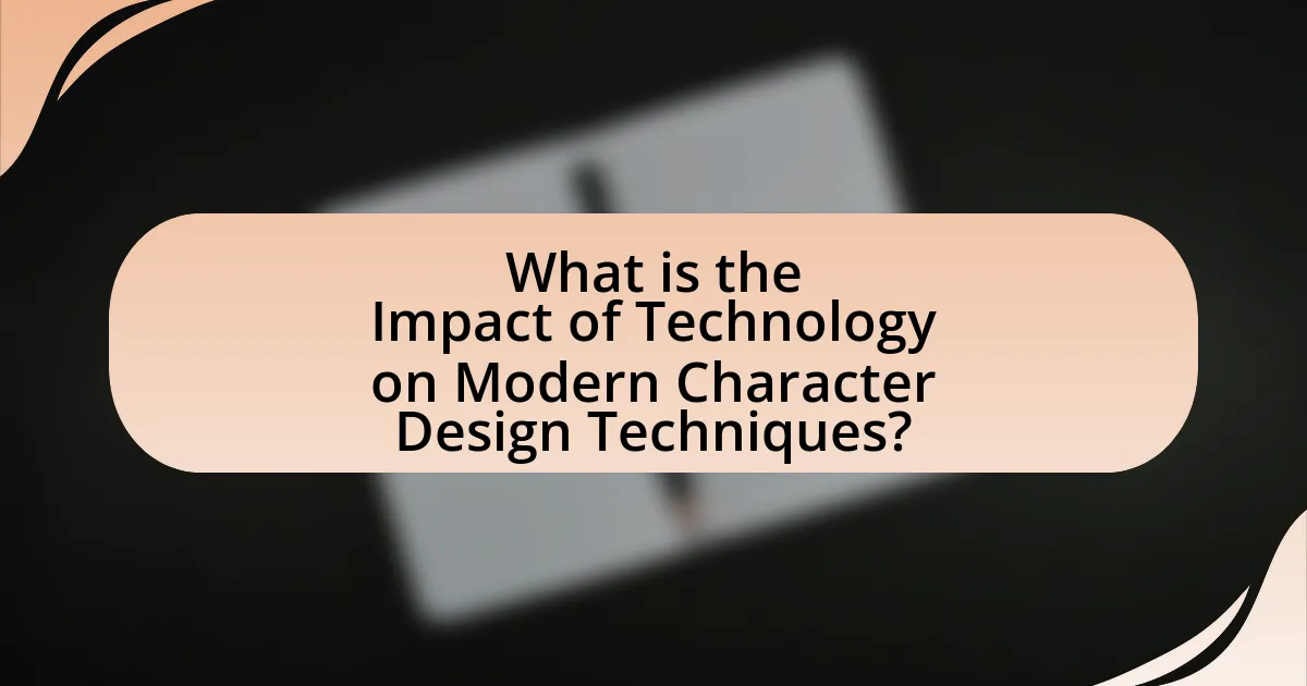 What is the Impact of Technology on Modern Character Design Techniques?