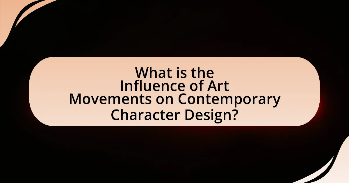 What is the Influence of Art Movements on Contemporary Character Design?