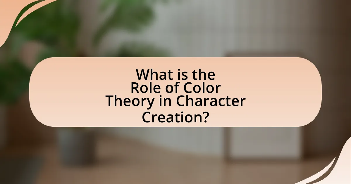 What is the Role of Color Theory in Character Creation?