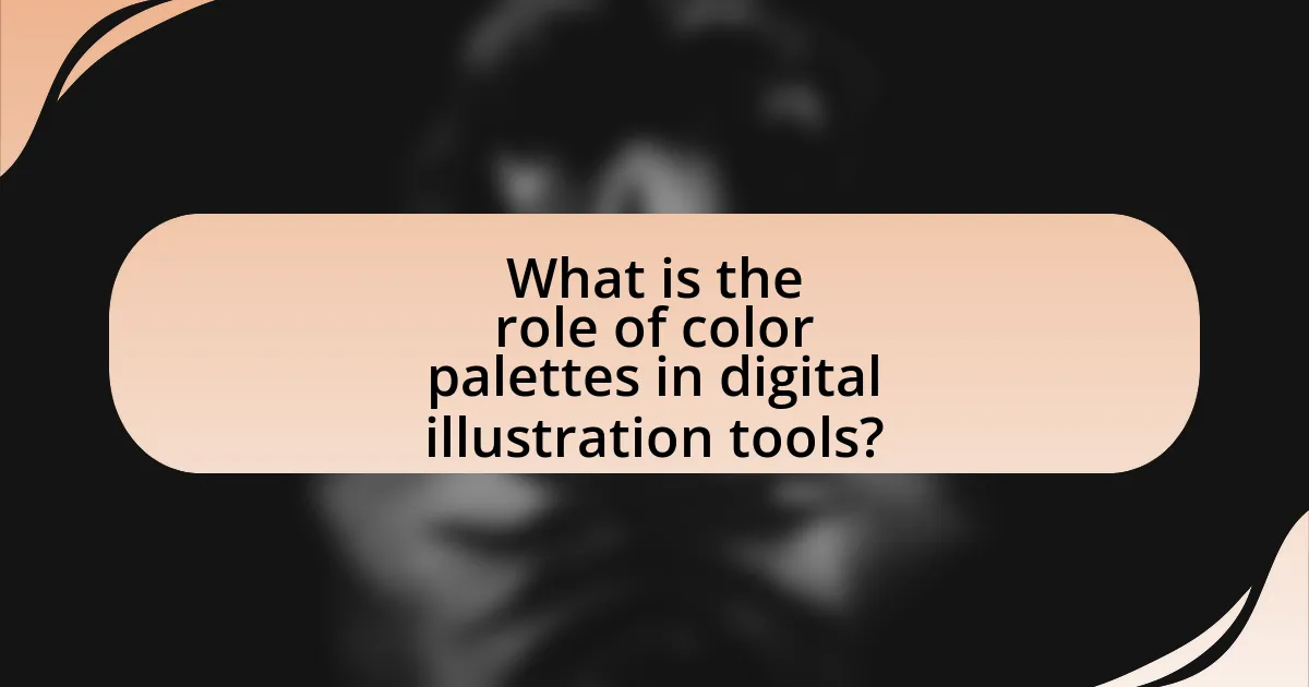 What is the role of color palettes in digital illustration tools?