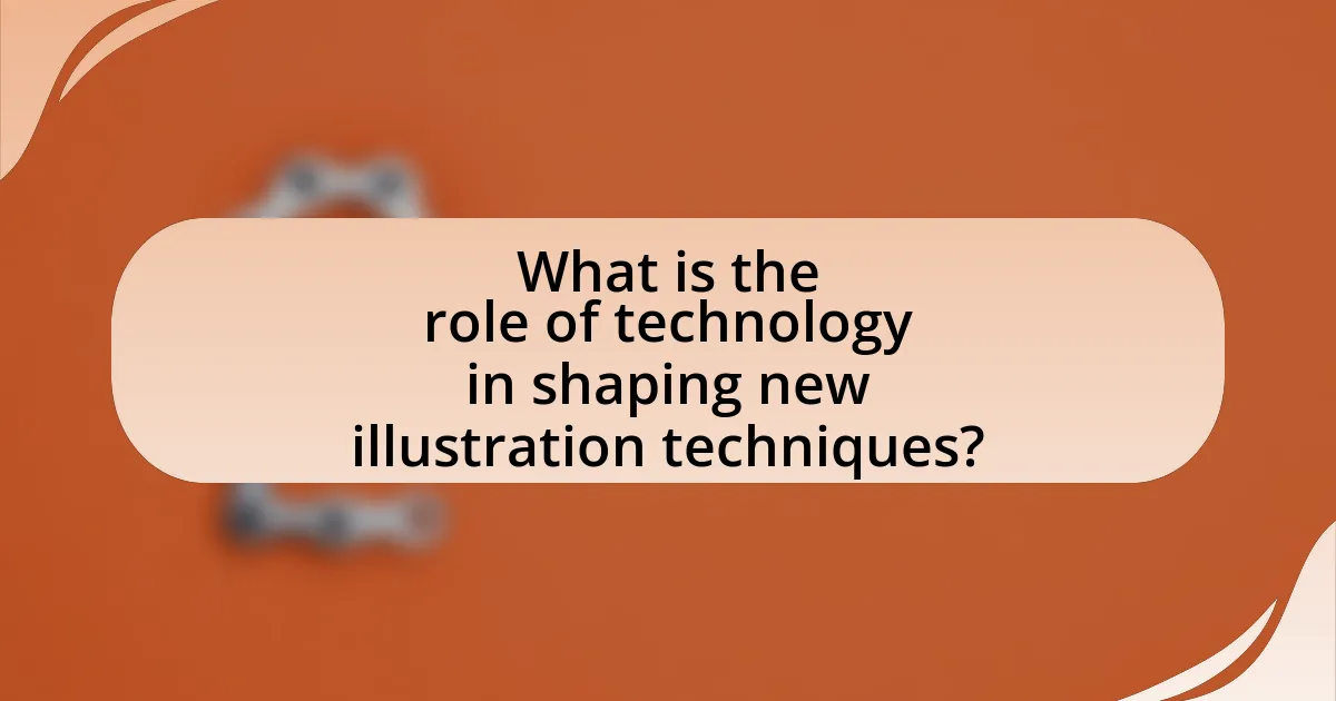 What is the role of technology in shaping new illustration techniques?