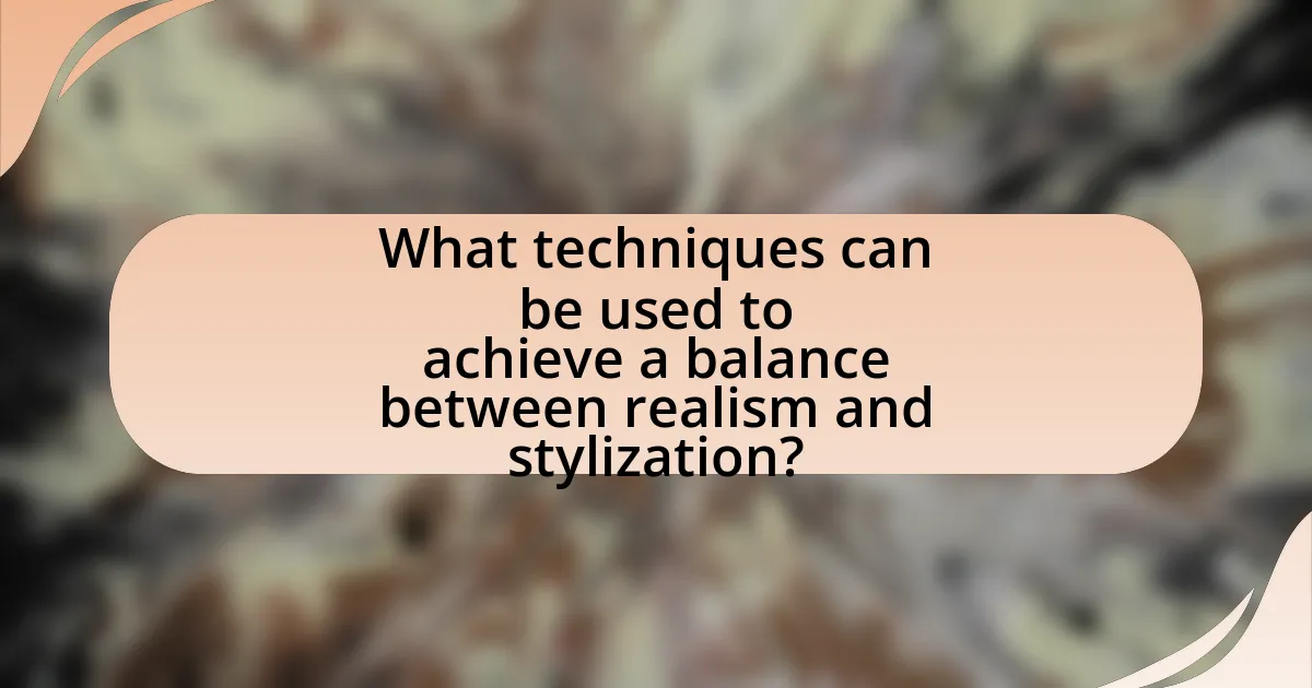 What techniques can be used to achieve a balance between realism and stylization?