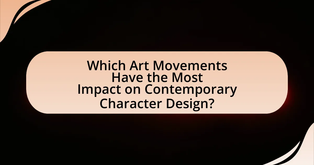 Which Art Movements Have the Most Impact on Contemporary Character Design?